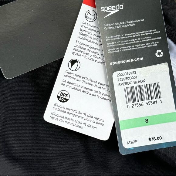 Speedo Quantum Fusion Splice One Piece Swimsuit Women's Size 8 NWT - Picture 11 of 15